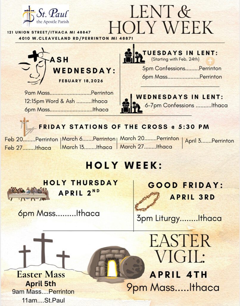 Lenten Schedule