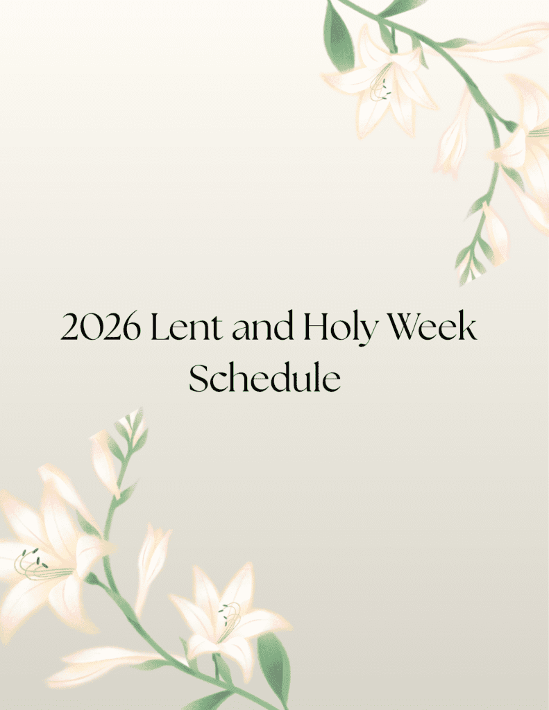 Lenten Schedule