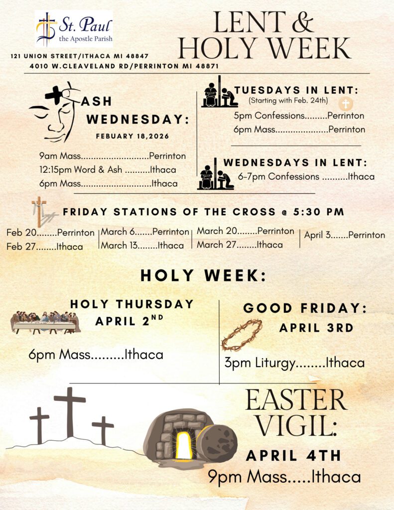 Lenten Schedule